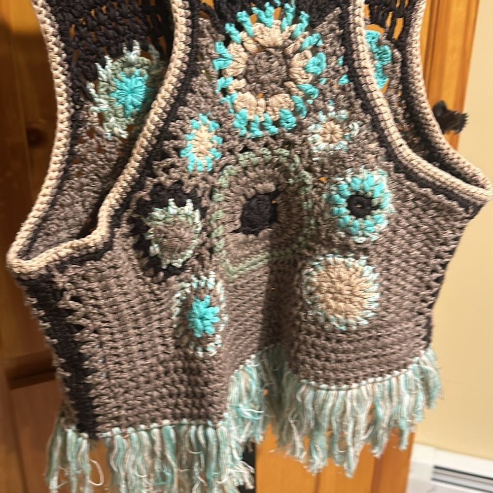 Free People Desert Rose Crochet Vest NEW - Picture 12 of 14